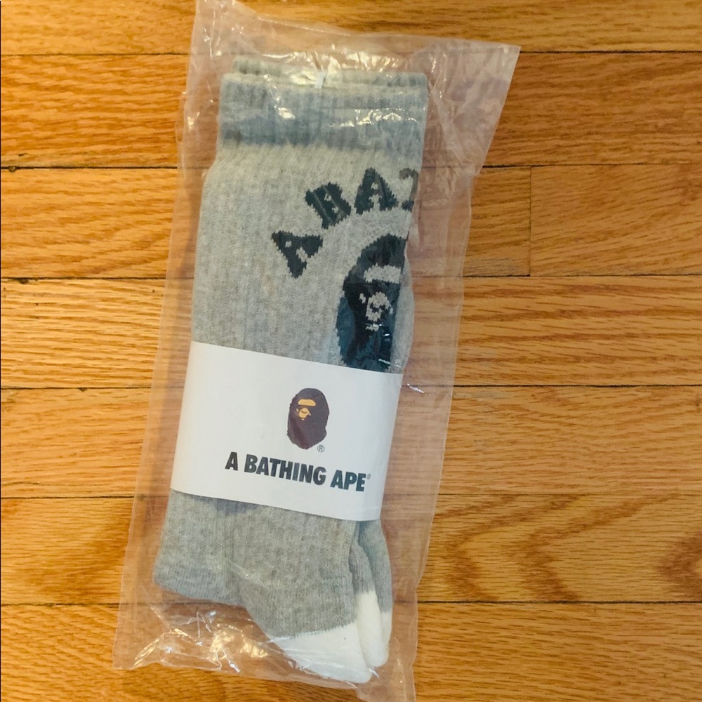 BAPE Grey College Socks